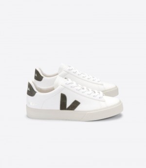 Veja Campo Chromefree Sneakers Dames Wit Olijfgroen | WAOVVI