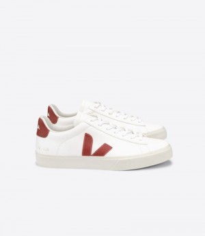 Veja Campo Chromefree Sneakers Heren Wit Rood | IDDVF0