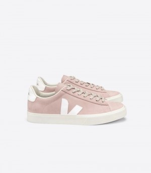 Veja Campo Nubuck Sneakers Dames Roze Wit | 4KJ01J