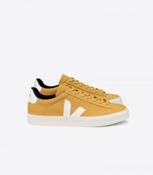 Veja Campo Nubuck Sneakers Heren Geel Wit | ROWF1H