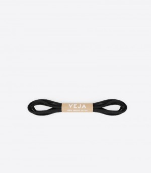 Veja Laces Organic Katoenen Veters Dames Zwart | YCK-0991