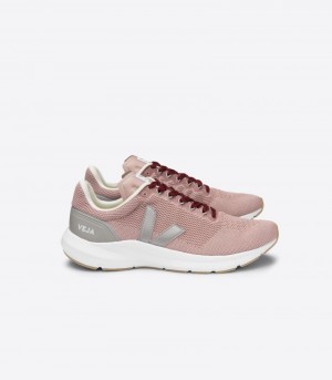 Veja Marlin Lt V Knit Sneakers Dames Roze Zilver | QUFJLY