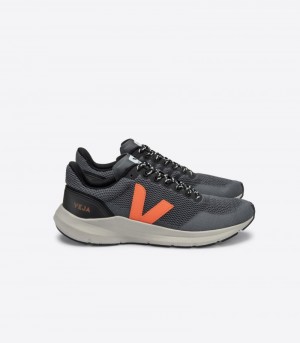 Veja Marlin Lt V Knit Sneakers Heren Donkergrijs Oranje | B256QS