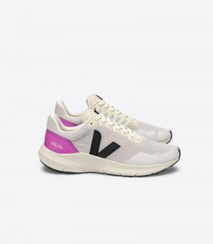 Veja Marlin V-knit Sneakers Dames Roze Zwart Paars | FGSD8G