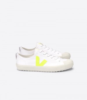 Veja Nova Canvas Sneakers Dames Wit Geel | OLR-5643