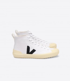 Veja Nova Ht Canvas Sneakers Heren Wit Zwart | DMK-2728