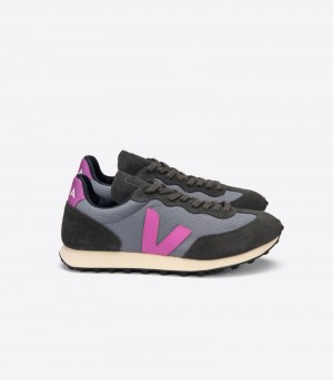 Veja Rio Branco Alveomesh Sneakers Dames Donkergrijs Grijs Roze | 5EIX3V