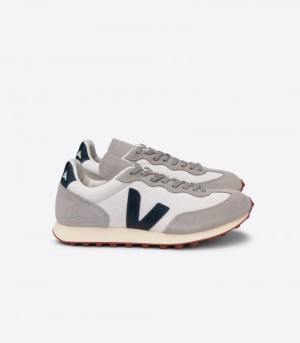 Veja Rio Branco Alveomesh Sneakers Dames Grijs Wit Indigo | SU0CNM