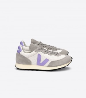 Veja Rio Branco Hexamesh Gravel Sneakers Dames Grijs Wit Paars | 6C04AU