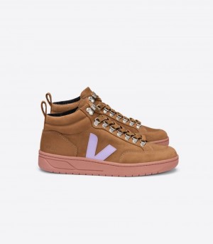 Veja Roraima Nubuck Sneakers Dames Bruin Paars | 5Y6J9S