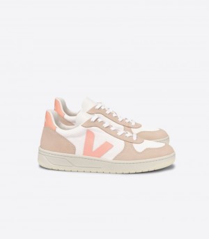 Veja V-10 Alveomesh Sneakers Dames Wit Beige | XN7XH9