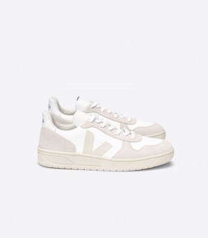 Veja V-10 B-Mesh Sneakers Heren Wit Beige | AMTZQA