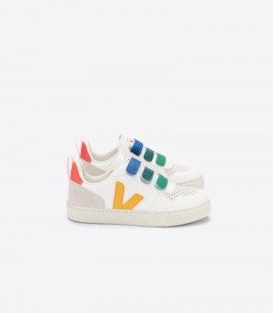 Veja V-10 Chromefree Sneakers Kinderen Wit Gekleurd | QGB-8516