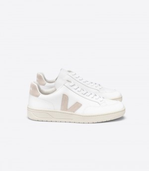 Veja V-12 Leren Sneakers Dames Wit Beige | JE2UYZ