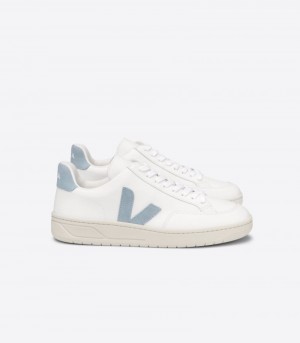 Veja V-12 Leren Sneakers Dames Wit Blauw | KI5HE2