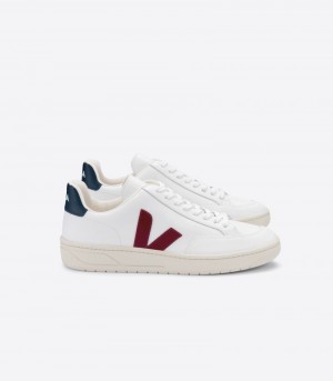 Veja V-12 Leren Sneakers Heren Wit Bordeaux | M5B6AK