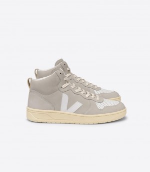 Veja V-15 Nubuck Sneakers Dames Beige Wit | EUMNNA