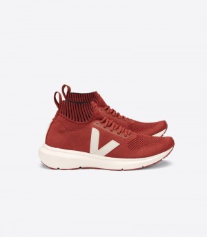 Veja V-knit Veja X Rick Owens Mid Sneakers Heren Rood | UO3VUI