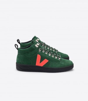 Veja Vstore Roraima Suede Sneakers Dames Groen Oranje | TGL7C2