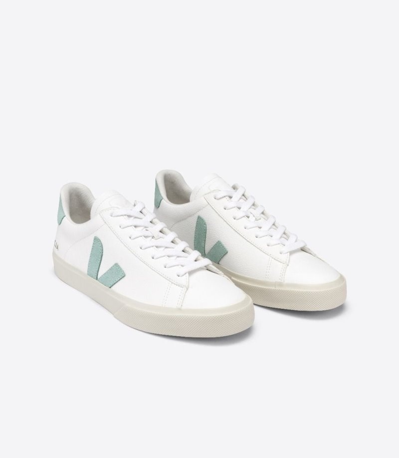 Veja Campo Chromefree Sneakers Dames Wit Lichtgroen | O5UPS9