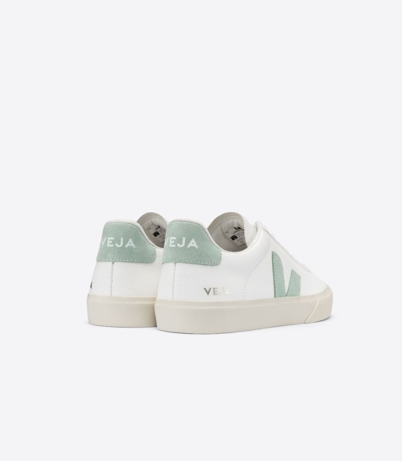 Veja Campo Chromefree Sneakers Dames Wit Lichtgroen | O5UPS9