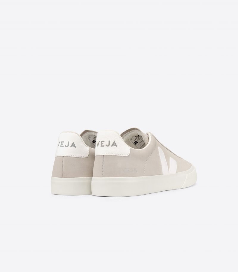 Veja Campo Nubuck Sneakers Dames Beige Wit | R6XY7S