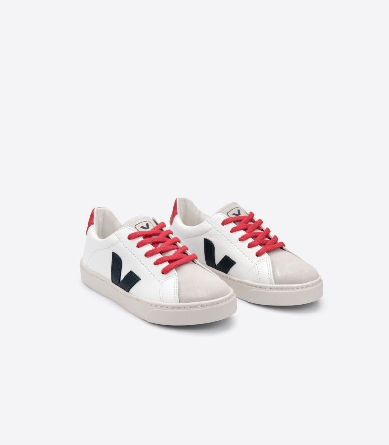 Veja Esplar Laces Chromefree Sneakers Kinderen Wit Donkerblauw | RVX-7493