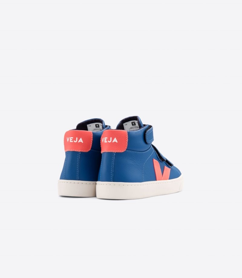 Veja Esplar Mid Chromefree Sneakers Kinderen Blauw Oranje | JZW-7685