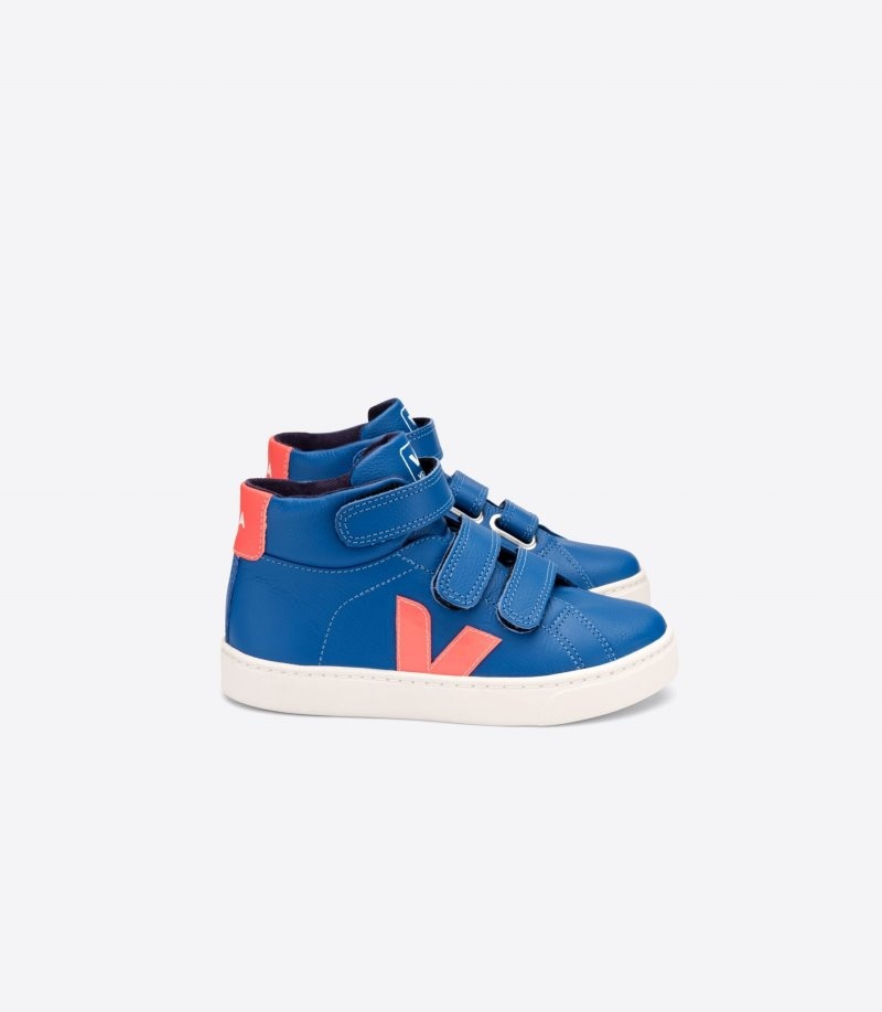 Veja Esplar Mid Chromefree Sneakers Kinderen Blauw Oranje | JZW-7685