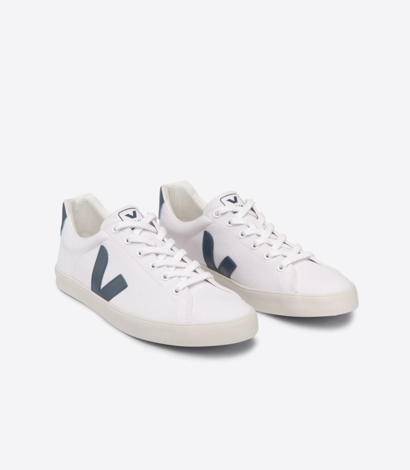 Veja Esplar Se Canvas Sneakers Dames Wit Donkergroen | QLW-1438