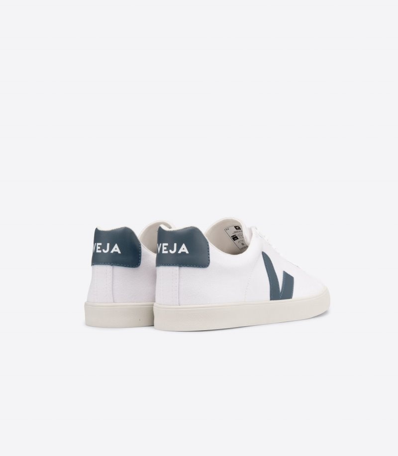 Veja Esplar Se Canvas Sneakers Dames Wit Donkergroen | QLW-1438