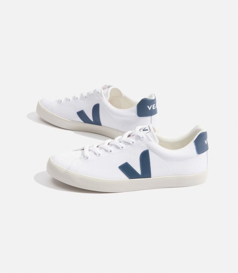 Veja Esplar Se Canvas Sneakers Dames Wit Donkergroen | QLW-1438