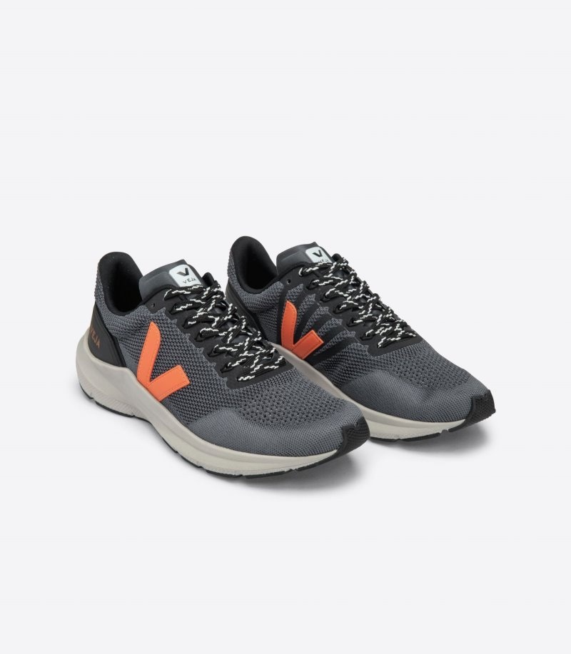 Veja Marlin Lt V Knit Sneakers Heren Donkergrijs Oranje | B256QS