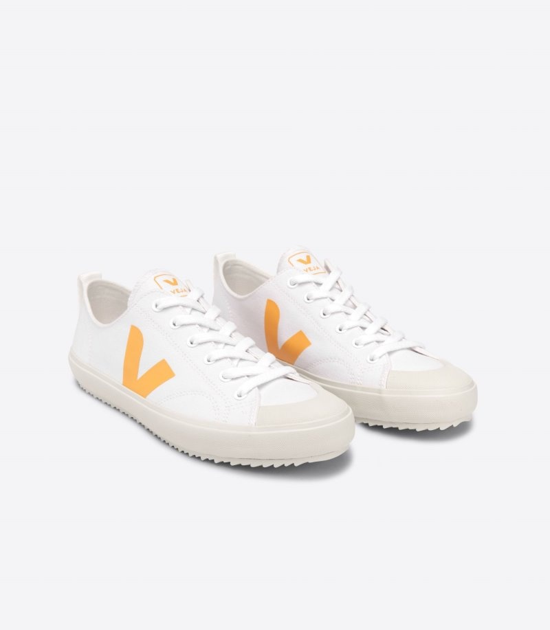 Veja Nova Canvas Sneakers Dames Wit Geel | YQZ-4247