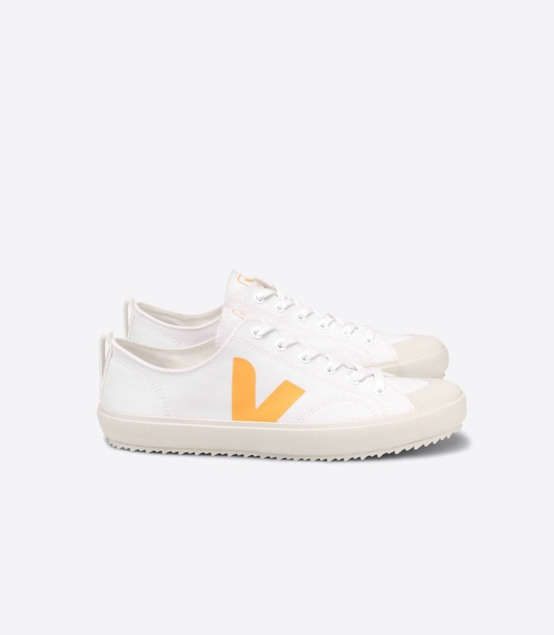 Veja Nova Canvas Sneakers Dames Wit Geel | YQZ-4247