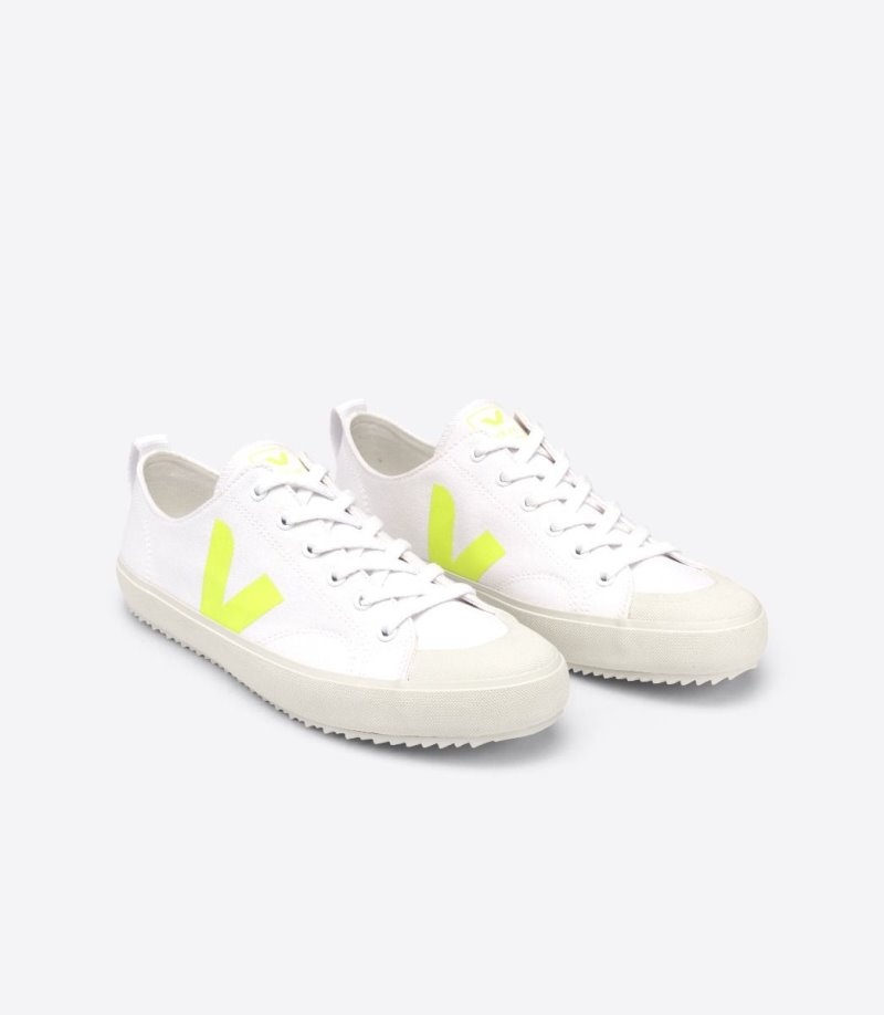 Veja Nova Canvas Sneakers Dames Wit Geel | OLR-5643