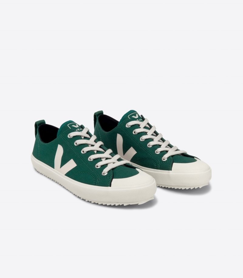 Veja Nova Canvas Sneakers Heren Groen Wit | QBO-9370