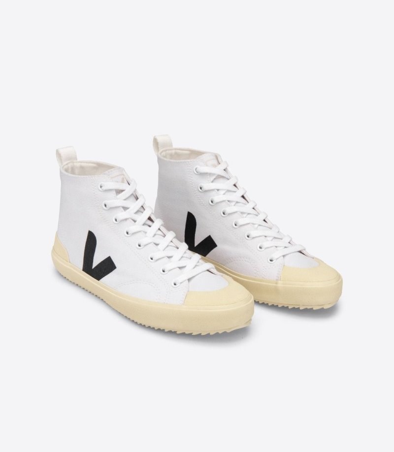 Veja Nova Ht Canvas Sneakers Dames Wit Zwart | VXJ-4993