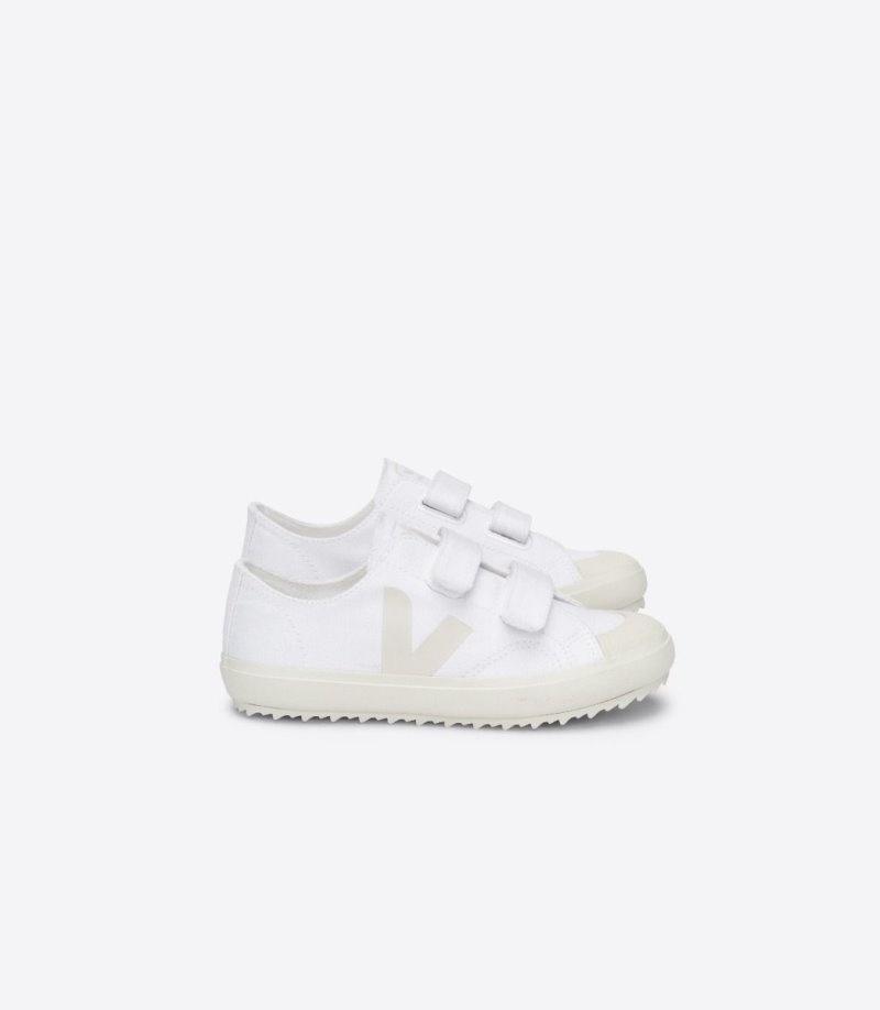 Veja Ollie Canvas Sneakers Kinderen Wit Lichtgrijs | HEV-9279