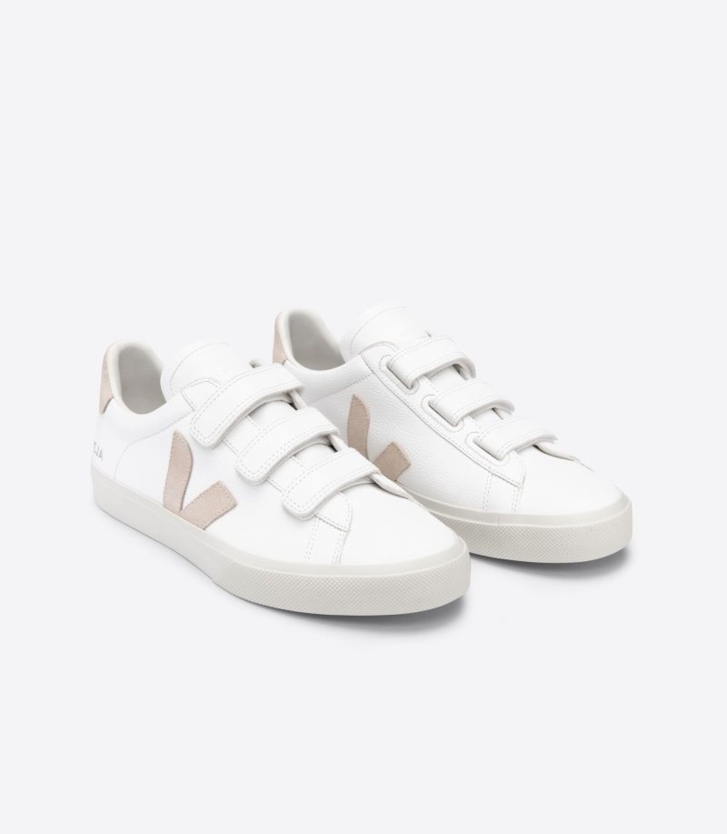 Veja Recife Chromefree Leren Sneakers Heren Wit Beige | HIZIYV