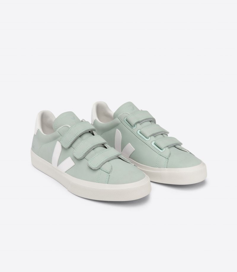 Veja Recife Nubuck Sneakers Dames Lichtgroen Wit | YCZ6Y1