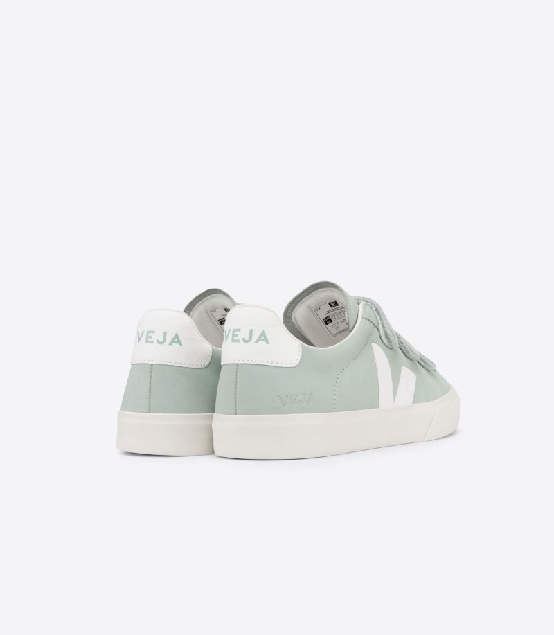 Veja Recife Nubuck Sneakers Dames Lichtgroen Wit | YCZ6Y1