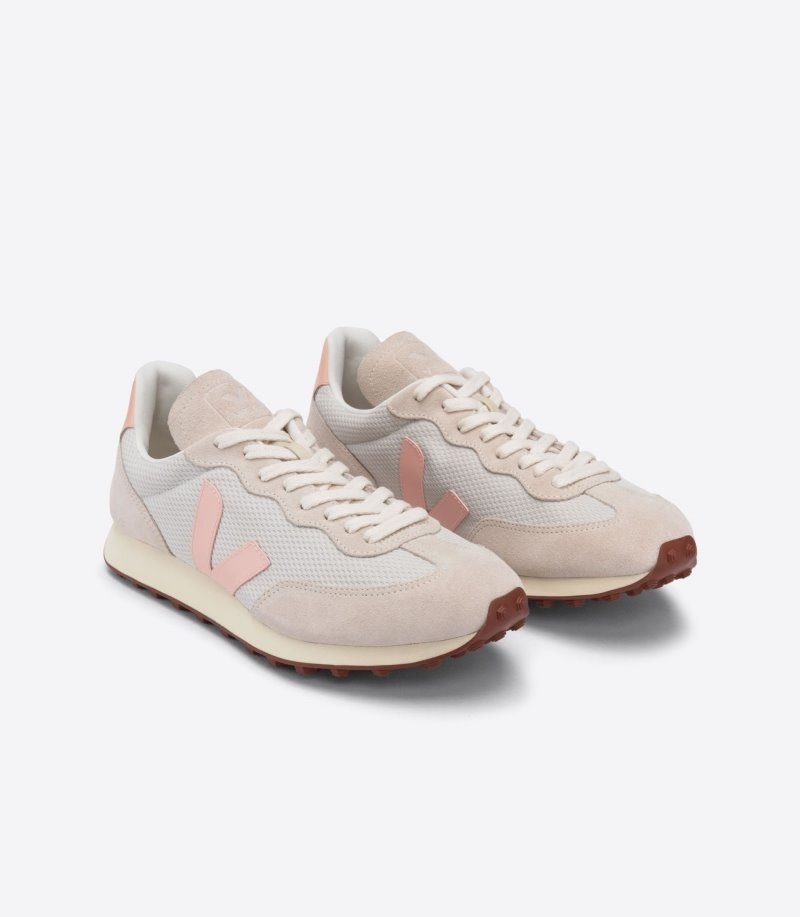 Veja Rio Branco Alveomesh Sneakers Dames Beige Roze | 6FP3M5