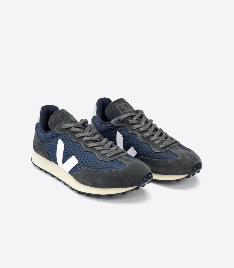 Veja Rio Branco Alveomesh Sneakers Dames Zwart Donkerblauw | V4MG5E