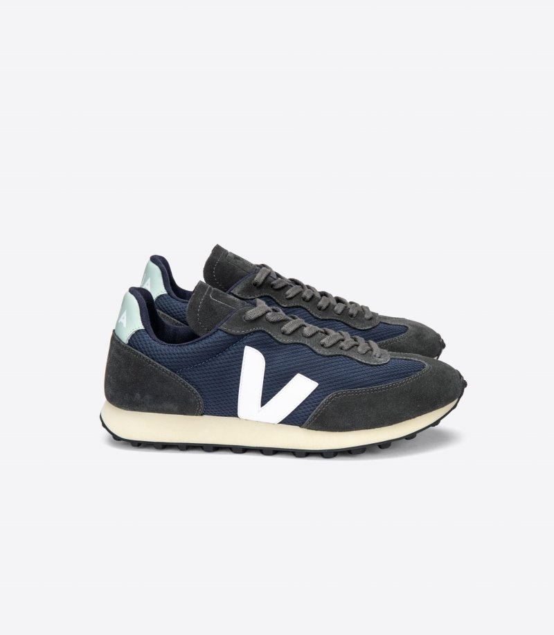 Veja Rio Branco Alveomesh Sneakers Dames Zwart Donkerblauw | V4MG5E