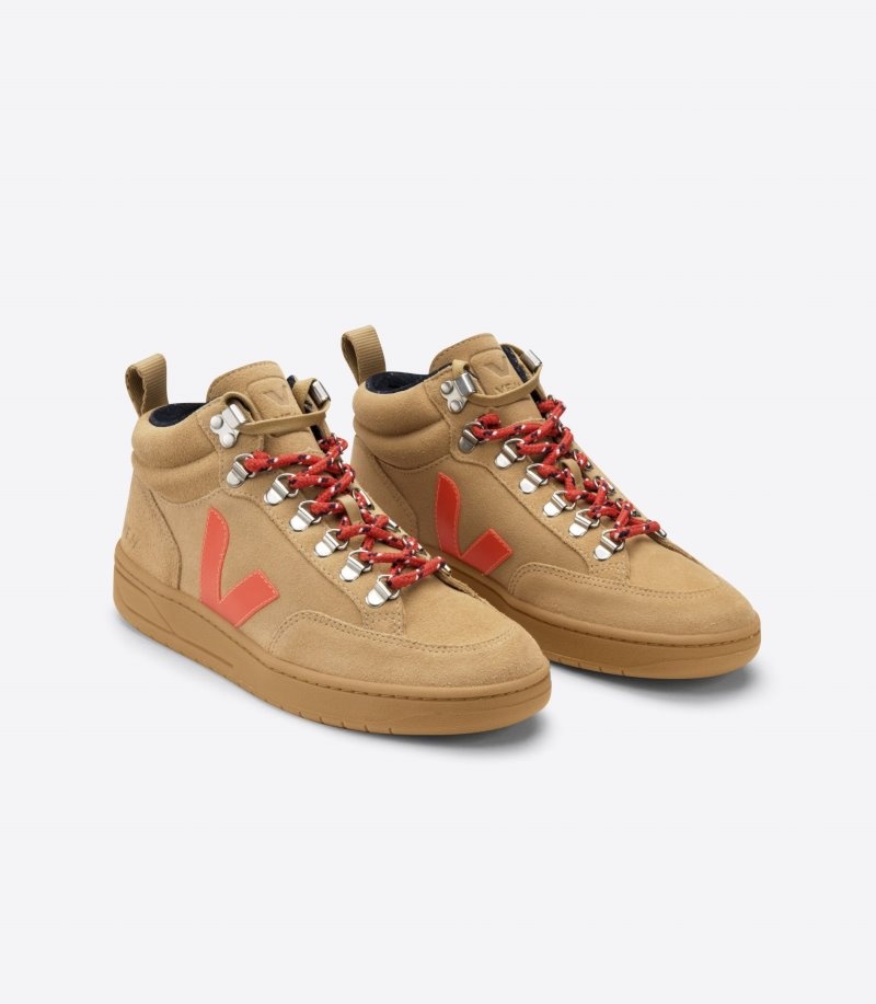 Veja Roraima Suede Sneakers Dames Bruin Oranje | 6IXOHM