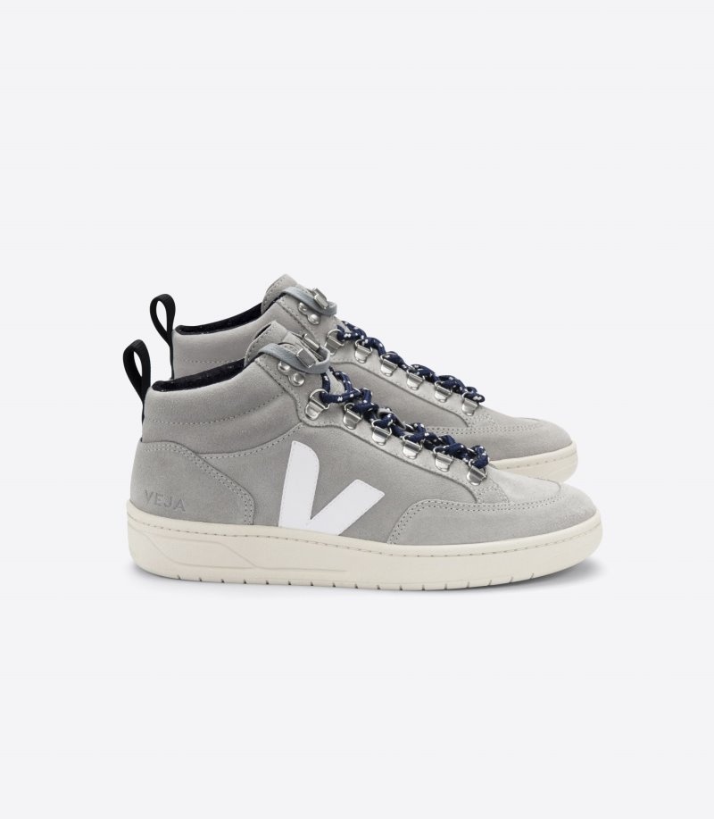 Veja Roraima Suede Sneakers Dames Grijs Wit | 1H7KW0