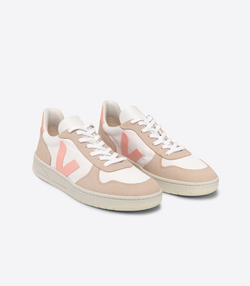 Veja V-10 Alveomesh Sneakers Dames Wit Beige | XN7XH9