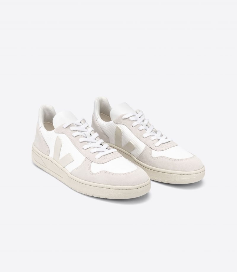 Veja V-10 B-Mesh Sneakers Dames Wit Beige | Q7AVR8