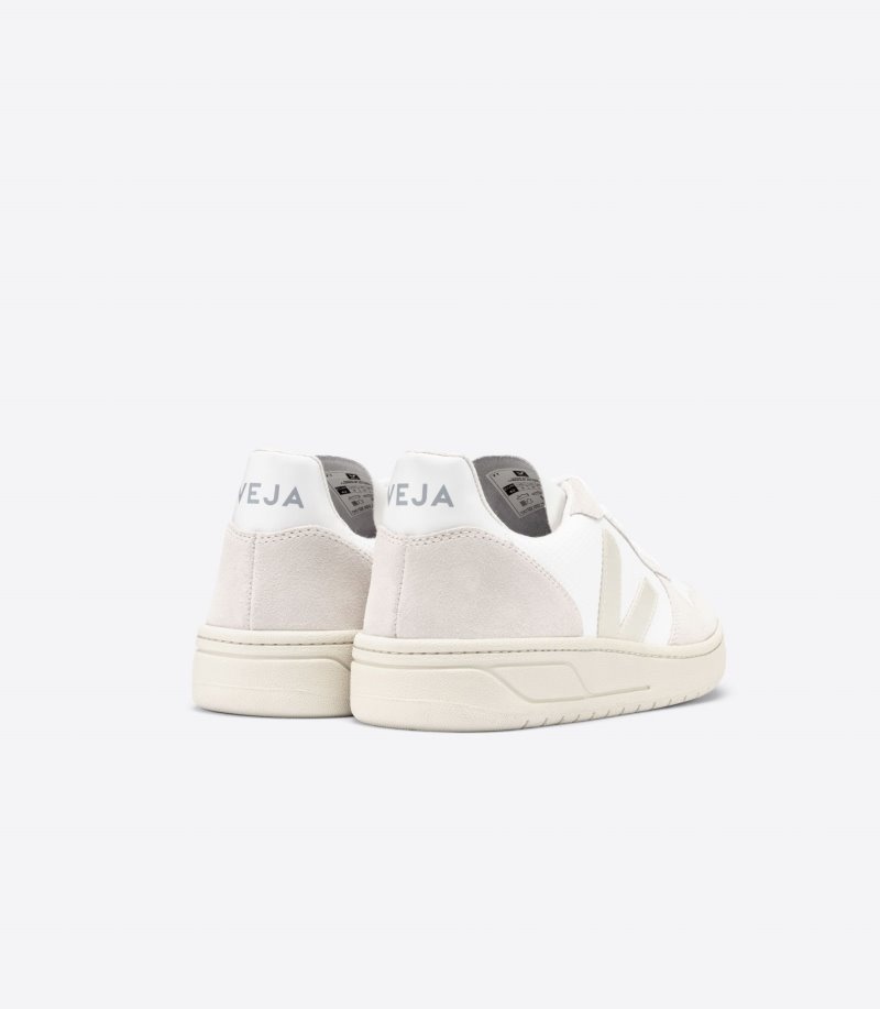 Veja V-10 B-Mesh Sneakers Dames Wit Beige | Q7AVR8